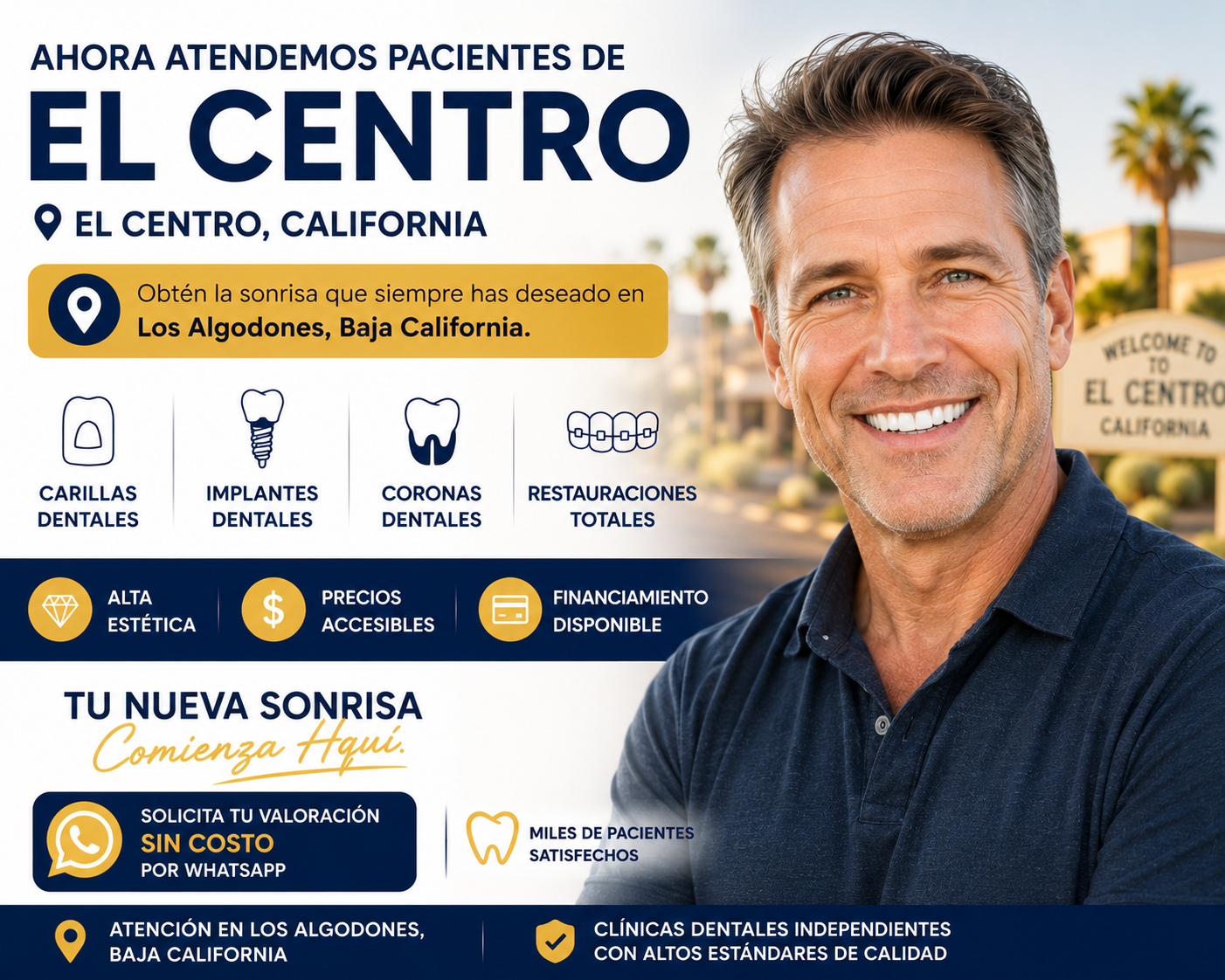 Tratamientos dentales para pacientes de El Centro California en Los Algodones